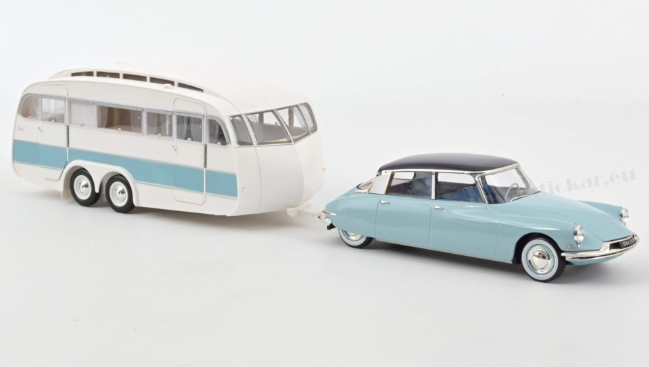 Citroën DS 19 1959 - Nuage Blue and Violet + Caravane