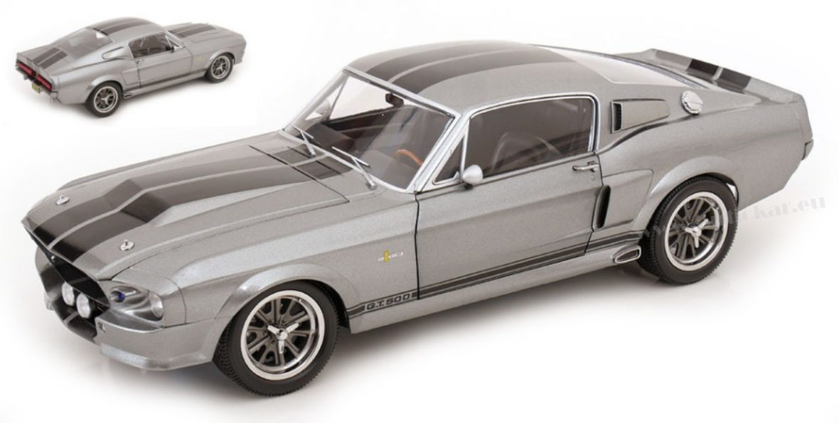 FORD MUSTANG SHELBY GT500 ELEANOR 1967 GREYMETALLIC/BLACK 1:12