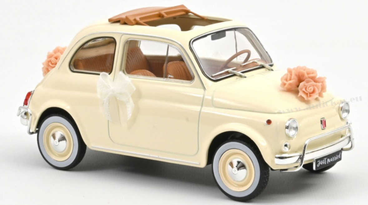 FIAT 500 L 1968 IVORY WEDDING GIFT 1:18