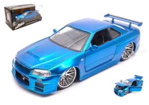 2002 Nissan Skyline GTR R34 *Fast & Furious blue 1:24