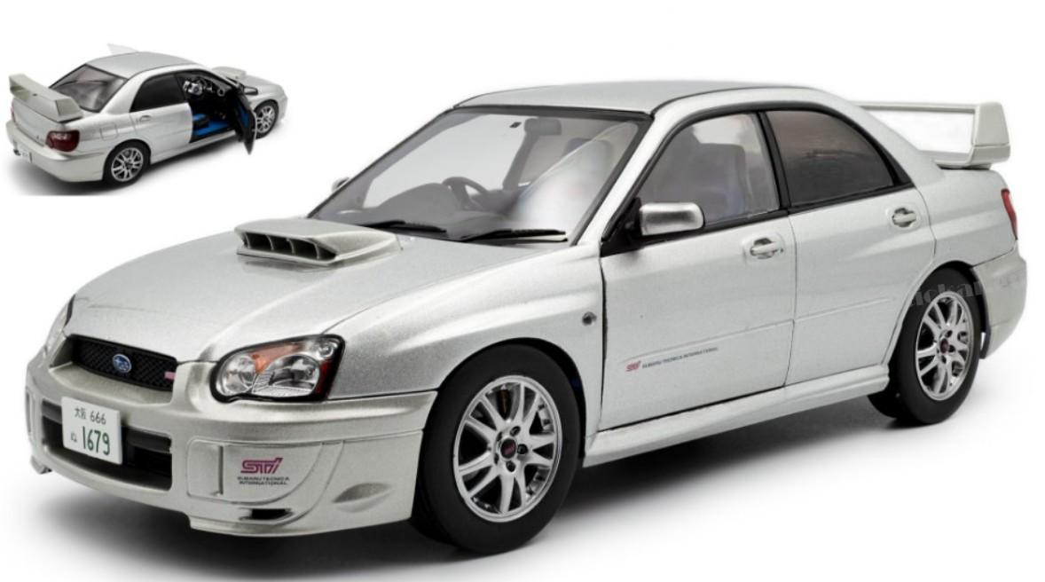 SUBARU IMPREZA WRX STI PREMIUM 2003 SILVER EFFECT 1:18