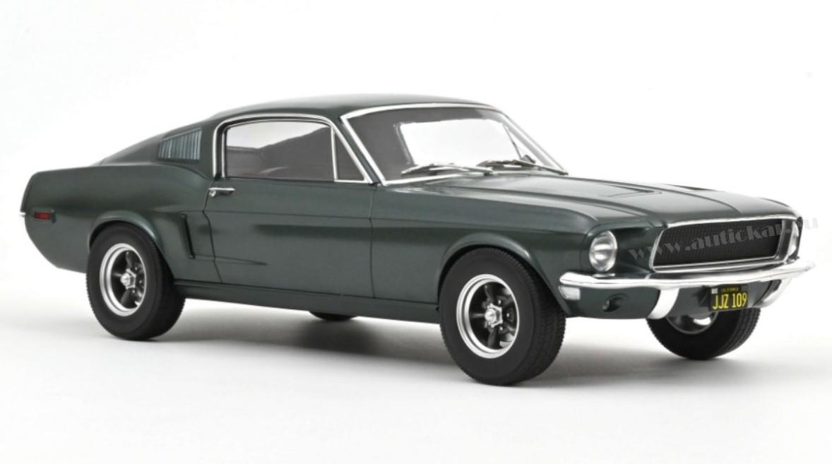 FORD MUSTANG FASTBACK 1968 SATIN GREEN METALLIC REPRODUCTION 1:12