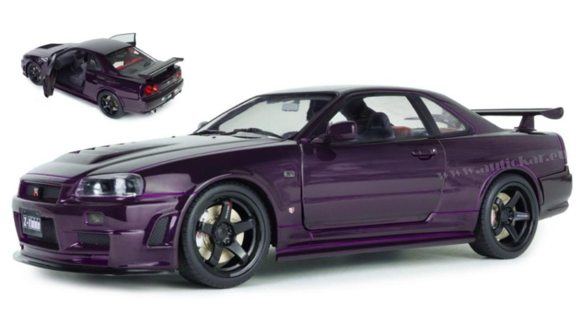 NISSAN SKYLINE (R34) GT-R Z TUNE 1999 MIDNIGHT PURPLE 1:18