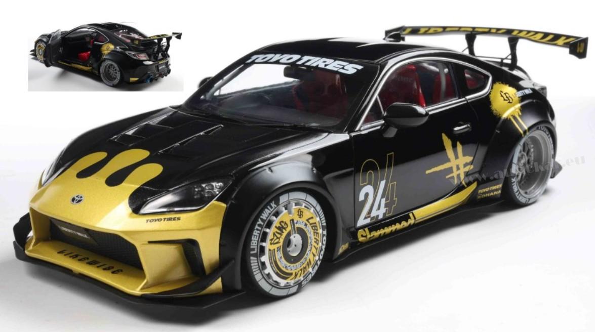 TOYOTA GR86 LIBERTY WALK BODY KIT 2024 BLACK & GOLD 1:18