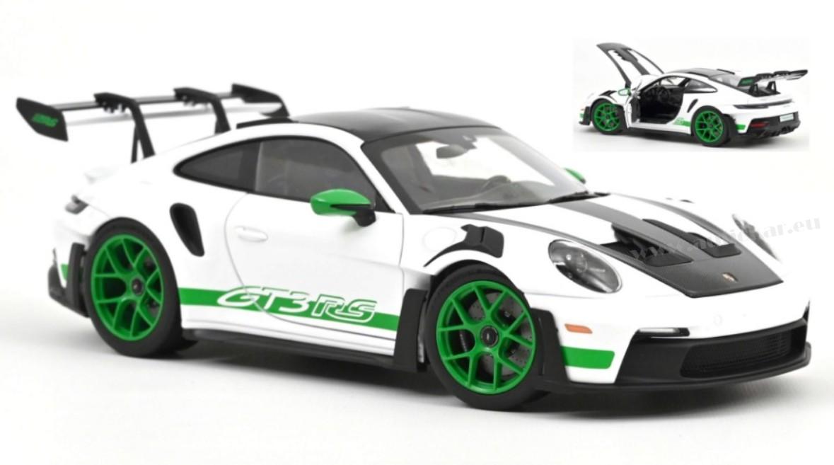 PORSCHE 911 GT3 RS TRIBUTE TO CARRERA RS 2022 WHITE/GREEN 1:18