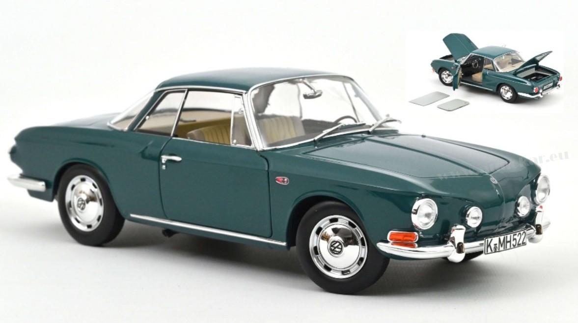 VW KARMANN GHIA 1500 1963 GREEN 1:18