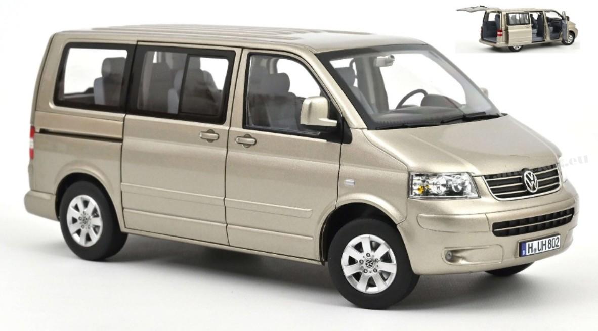 VW MULTIVAN 2003 BEIGE METALLIC 1:18