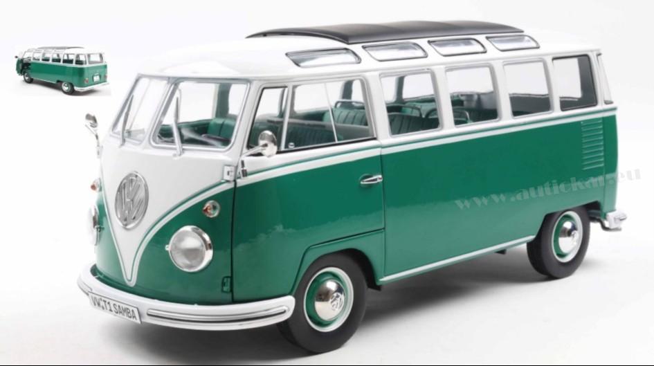 VOLKSWAGEN T1 SAMBA GREEN/WHITE 1962 1:18