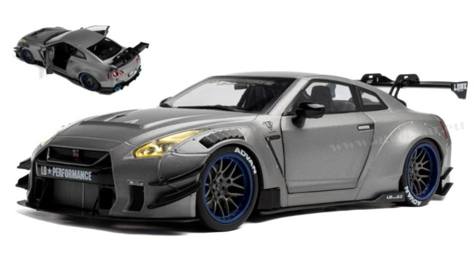 NISSAN GT-R (R35) W/LIBERTY WALK BODY KIT 2.0 2023 SILVER 1:18