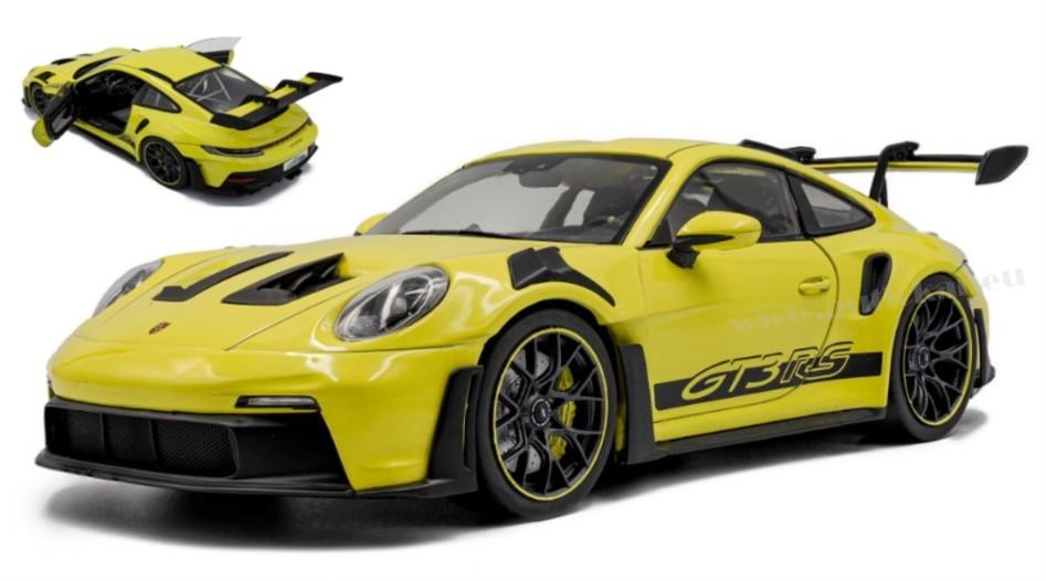 PORSCHE 911 GT3 RS SOLIDO WORKS 2024 NEON LIME 1:18