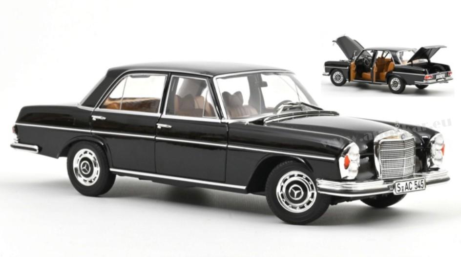 MERCEDES 280 SE 1968 BLACK 1:18