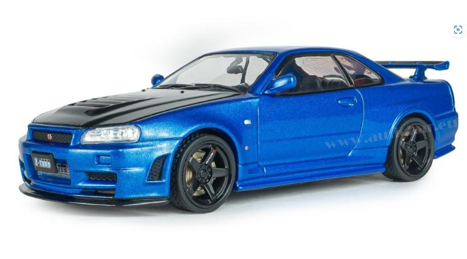 NISSAN SKYLINE GT-R (R34) Z-TUNE 1998 BAYSIDE BLUE 1:43