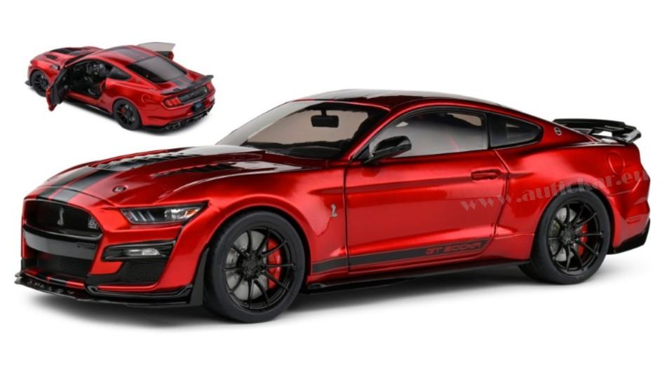 SHELBY MUSTANG GT500KR 2023 RED/BLACK STRIPES 1:18