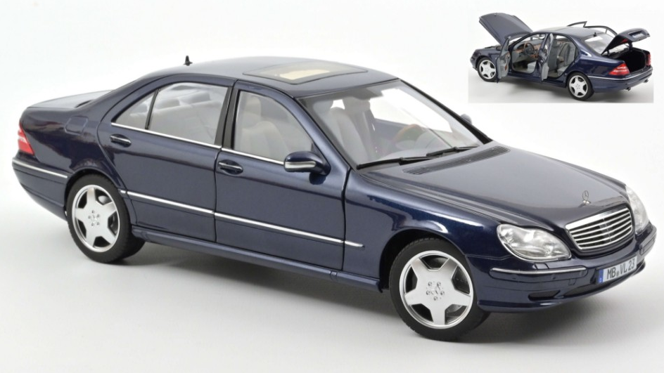 MERCEDES S55 AMG 2000 BLUE METALLIC 1:18