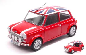 MINI COOPER SPORT 1997 RED + FLAG 1:18