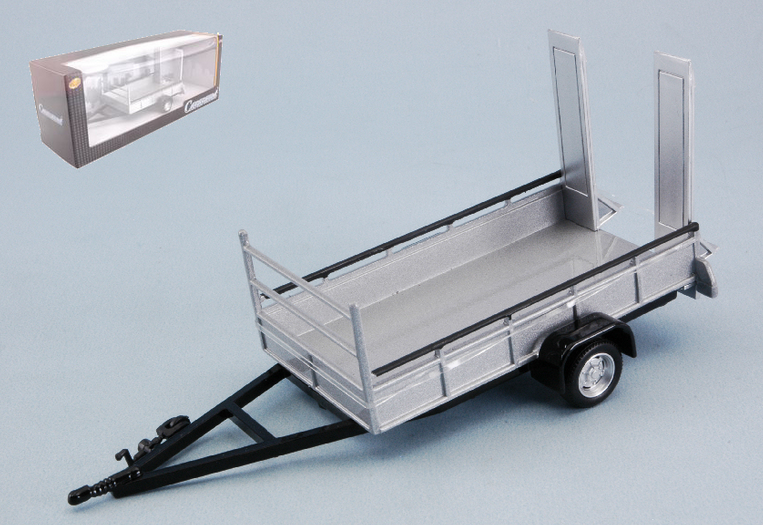 TRAILER TWO WHEELS SILVER 1:43