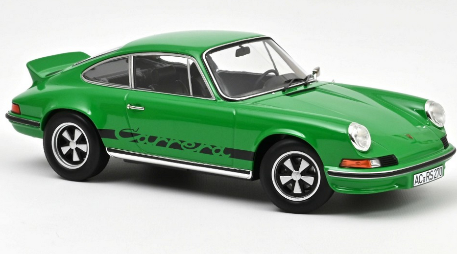PORSCHE 911 RS 1973 GREEN WITH BLACK DECO 1:18