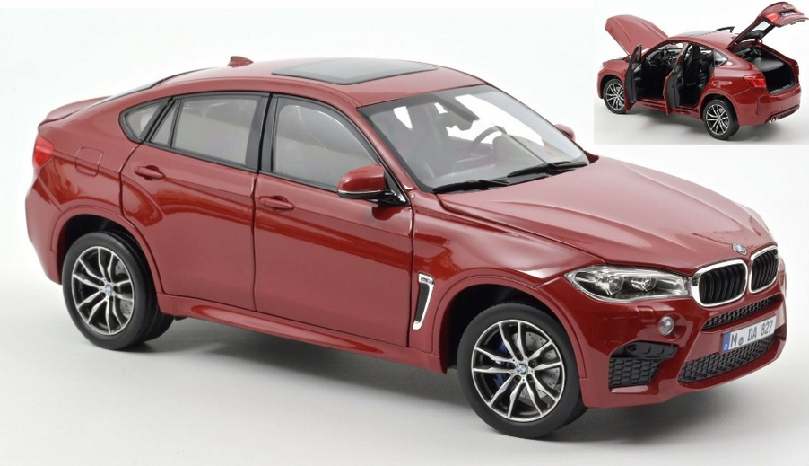 BMW X6 M 2015 RED METALLIC 1:18