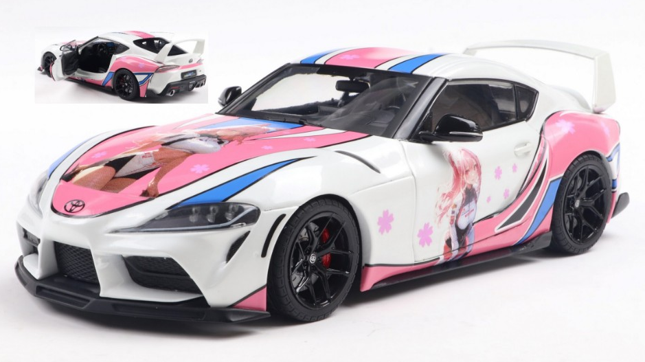 TOYOTA SUPRA GR ITASHA SOLIDO WORKS 2024 WHITE/PINK 1:18