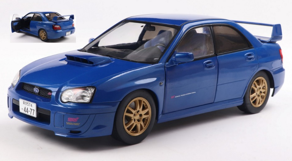 SUBARU IMPREZA WRX STi RIGHT HAND DRIVE 2003 BLUE 1:18
