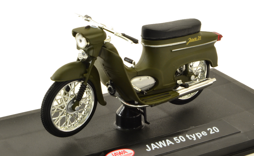 MOTO JAWA PIONYR TYP 20 1967 ZELENA VOJENSKA 1:18