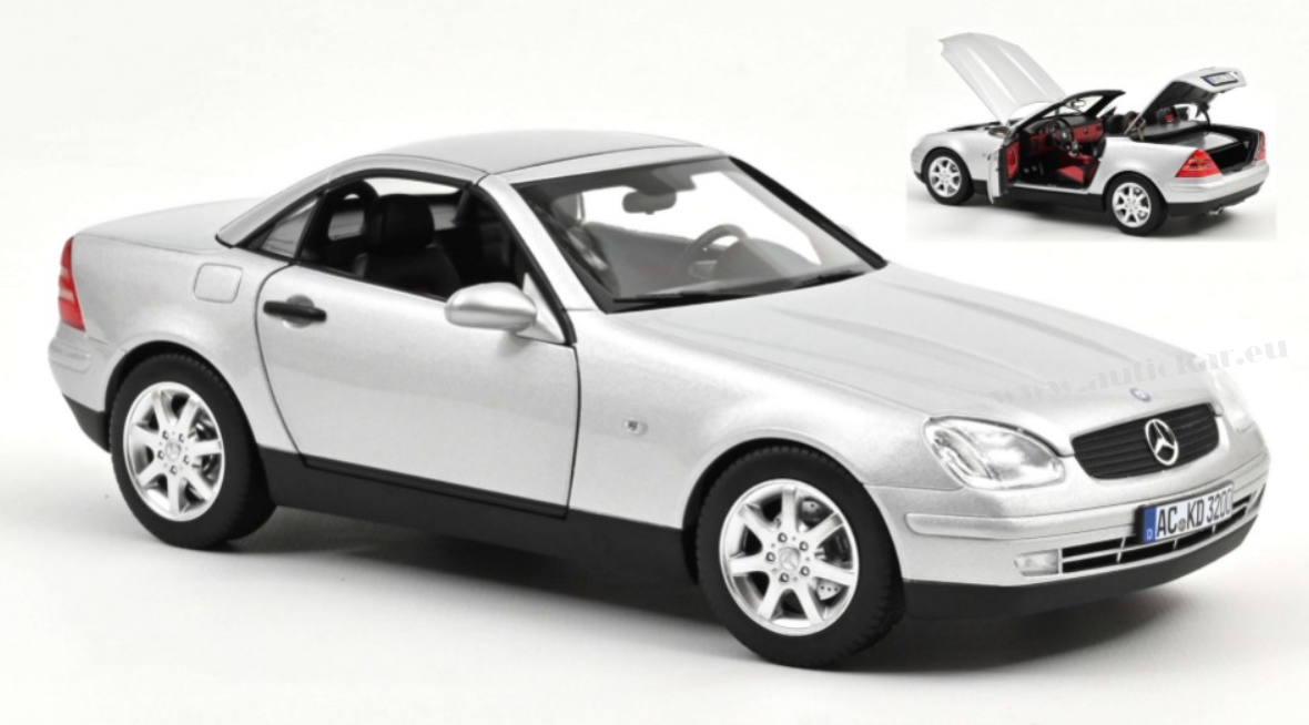 MERCEDES SLK 1996 BRILLANT SILVER 1:18