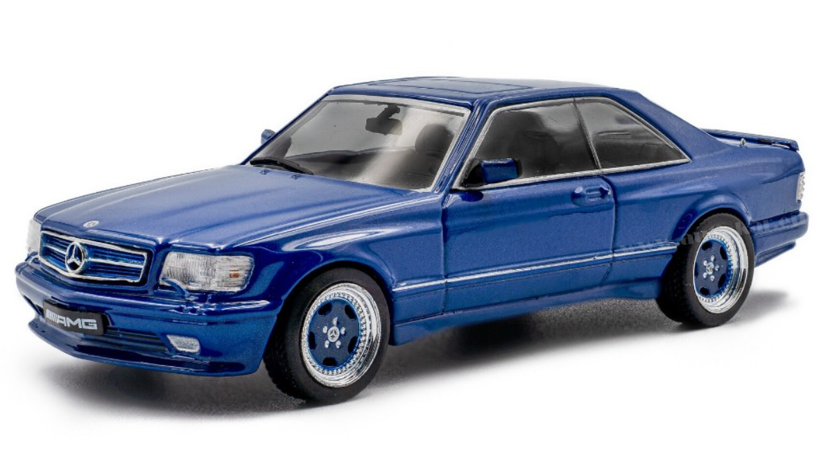 MERCEDES 560 SEC AMG WIDEBODY 1990 LINARITE BLUE PEARL 