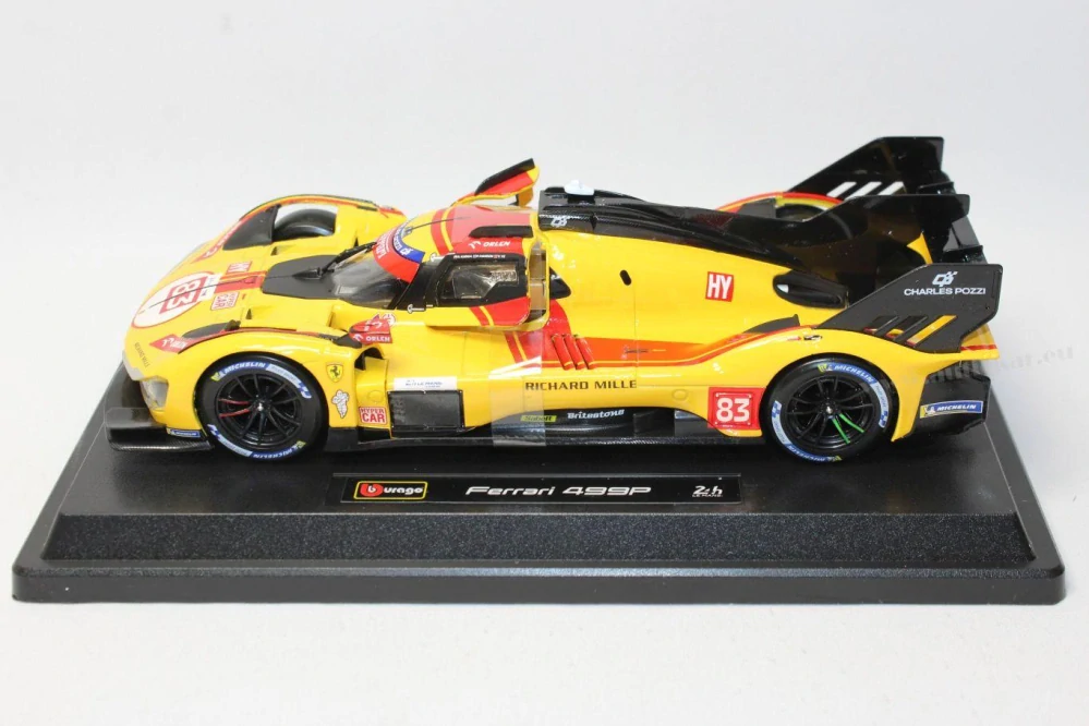 FERRARI - 499P 3.0L TURBO V6 TEAM AF CORSE N 83 WINNER 24h LE MANS 2025 ROBERT KUBICA - PHIL HANSON - YIFEI YE 1:24